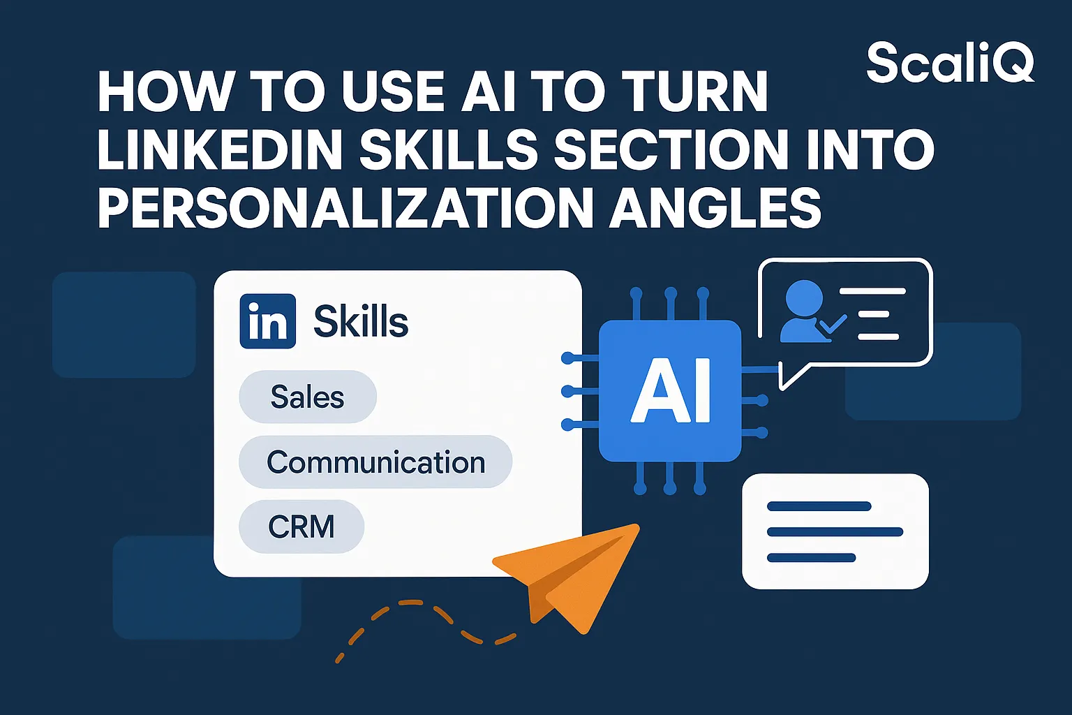 AI turning LinkedIn skills into tailored outreach angles for emails and DMs