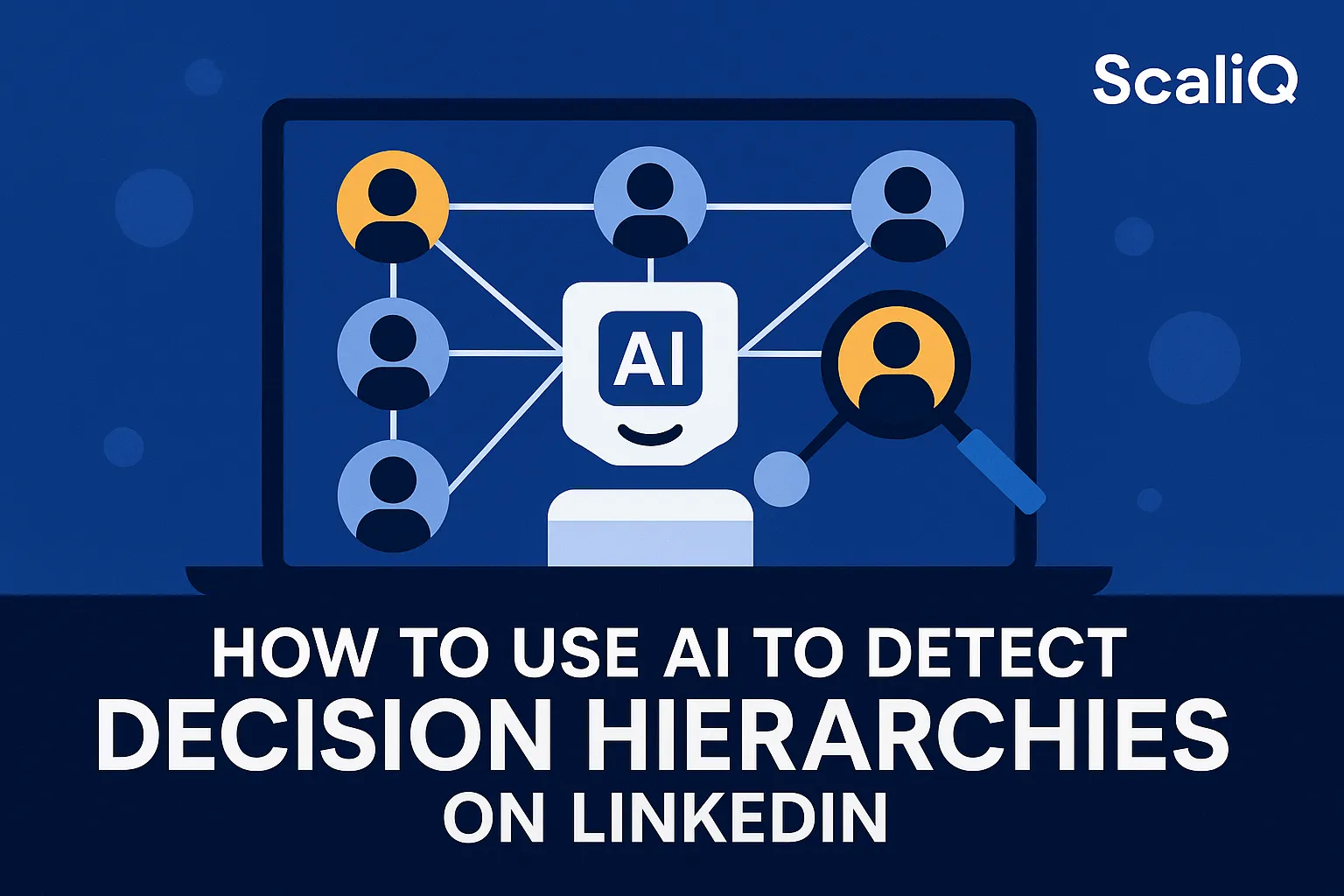 AI mapping LinkedIn profiles into a buying committee with champions, blockers, and budget owners highlighted