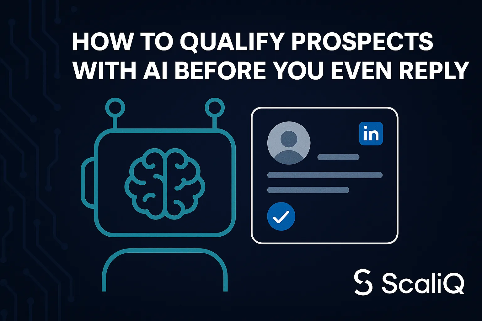 A digital illustration showing a user analyzing LinkedIn leads with AI software, highlighting high-intent prospects for targeted outreach.